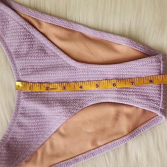 J. CREW Textured Curved-Waist Cheeky Bikini Bottom Women's SMALL NWT - Picture 6 of 11